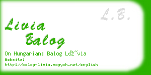 livia balog business card